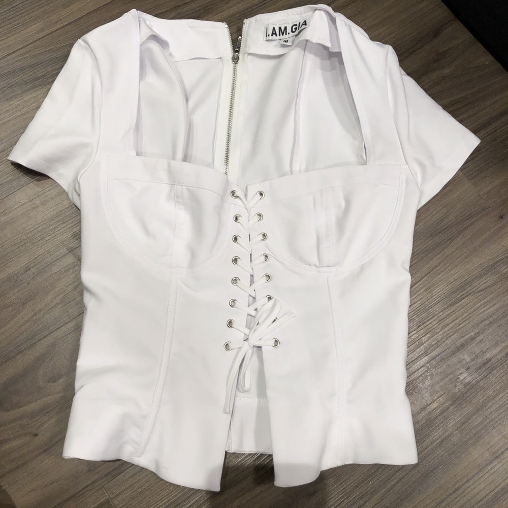 White i.am.gia Evita top
